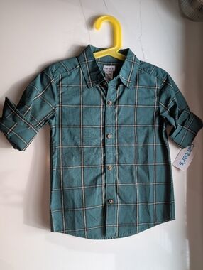 Carter's Green Button Down 4T